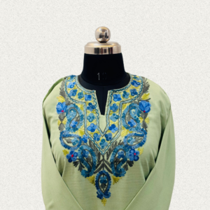 Kashmiri Aari Half Neck Embroidery