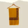 Semi Pashmina Mustard Shawl with Kashmiri Sozni Embroidery